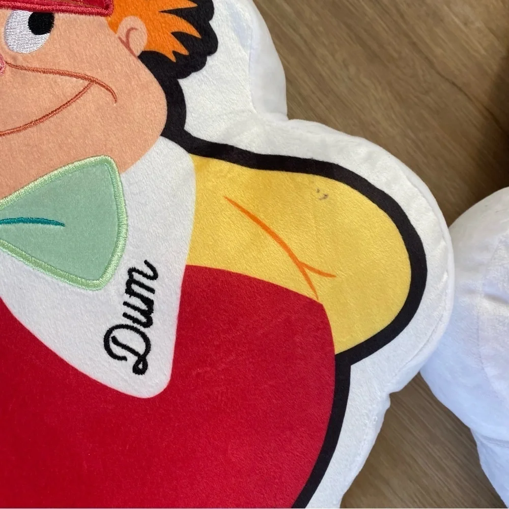 Disney Tweedle Dee and Tweedle Dum Decorative Pillow set Alice in Wonderland